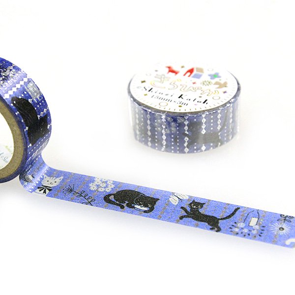 Cinta washi con diseño de gato de Shinzi Katoh