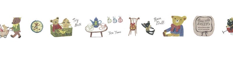 Dolly's Teddy Bear Washi Tape • Shinzi Katoh Design