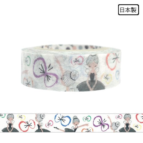 Cinta washi con forma de mariposa bailarina • Diseño de Shinzi Katoh