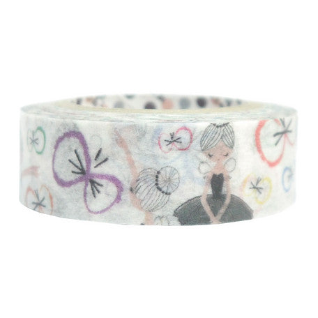Ballerina Butterfly Washi Tape • Shinzi Katoh Design Japanese Masking Tape