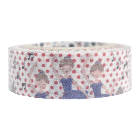 Ballet Ballerina Polka Dot Washi Tape • Shinzi Katoh Design Japanese Masking Tape