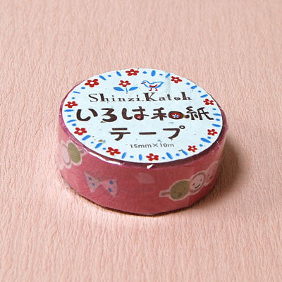 Cinta washi con forma de bola de masa hervida y dulces de primavera • Diseño de Shinzi Katoh