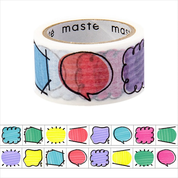 Maste Perforated & Writable Washi Tape Monthly Speech Bubble