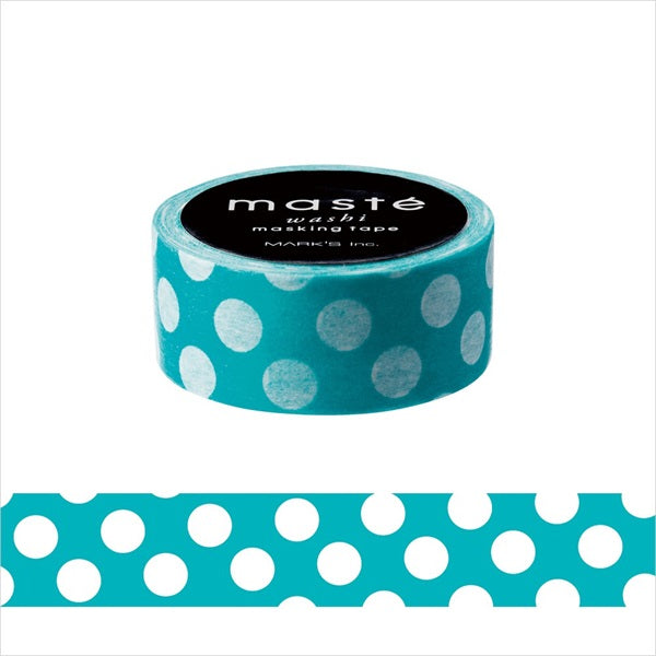 Cinta washi de lunares turquesa Masté