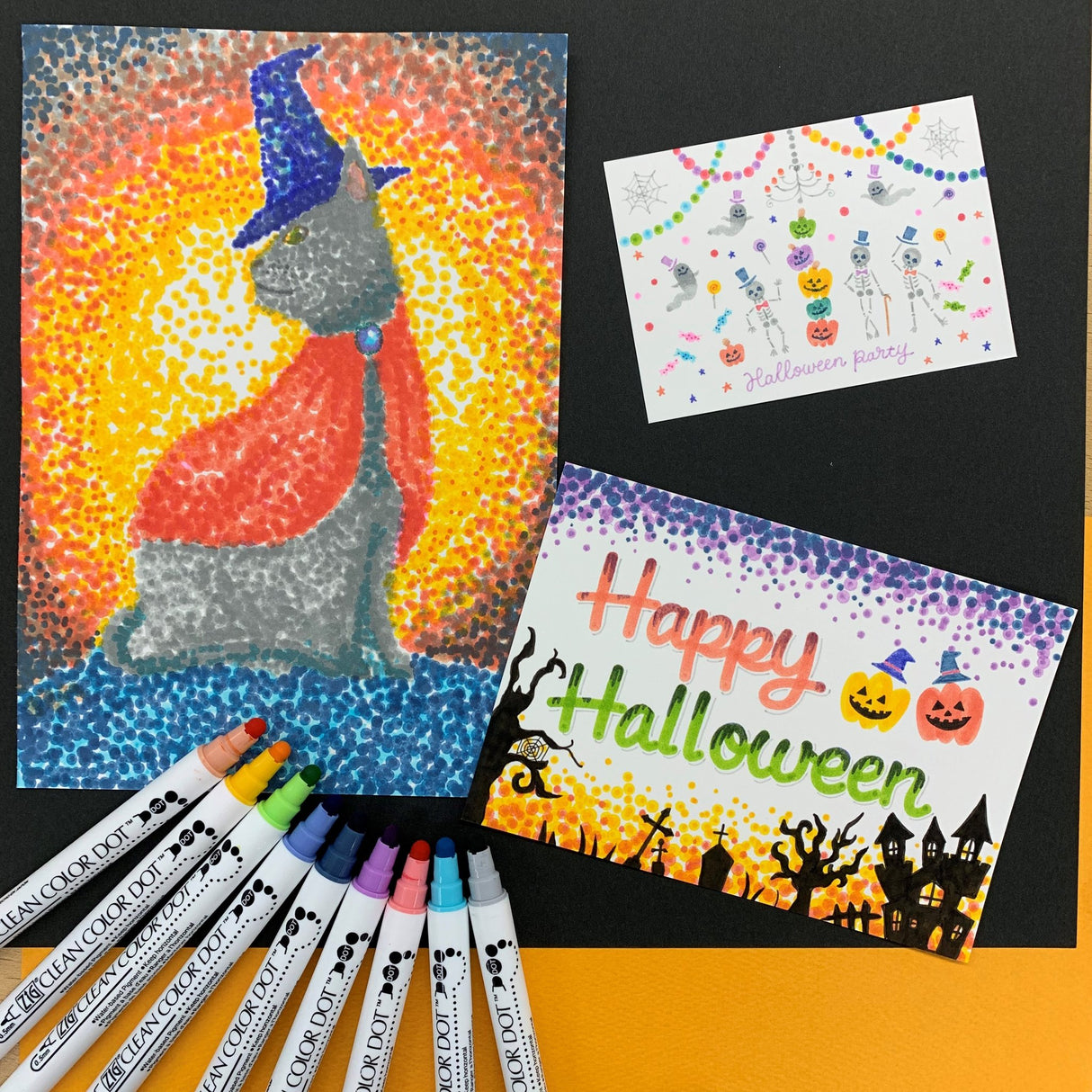 Marcadores de doble punta Kuretake ZIG Clean Color Dot, paquete de 12