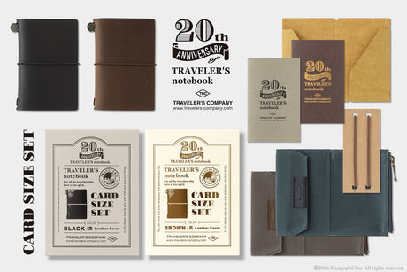 Traveler's Notebook 20th Anniversary Card Size Set