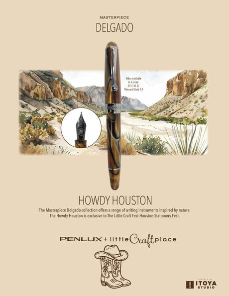 Penlux x Little Craft Place Fountain Pen - Howdy Houston