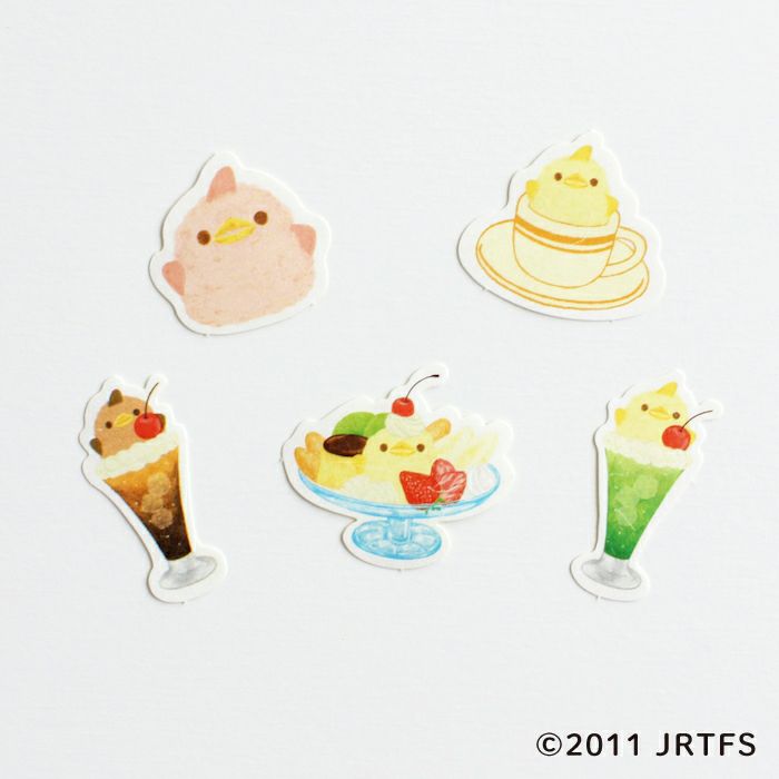 Piyorin Washi Flake Stickers - Cafe