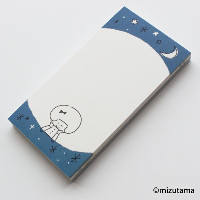 Kokoro Moyou Slim Memo Pad - Silence