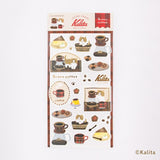Furukawashiko x Kalita Sticker Sheet - Brown Coffee