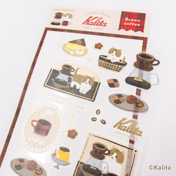 Furukawashiko x Kalita Sticker Sheet - Brown Coffee
