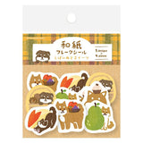 Furukawashiko Flake Sticker - Shiba Inu and Sweets