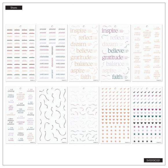 Happy Planner Classic Sticker Value Pack - Reflect & Grow