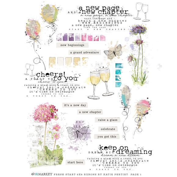 49 And Market Rub-On Transfer Set - Fresh Start