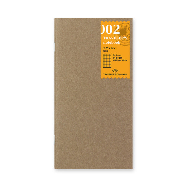 TRAVELER'S Notebook 002 Grid Notebook (Regular Size)