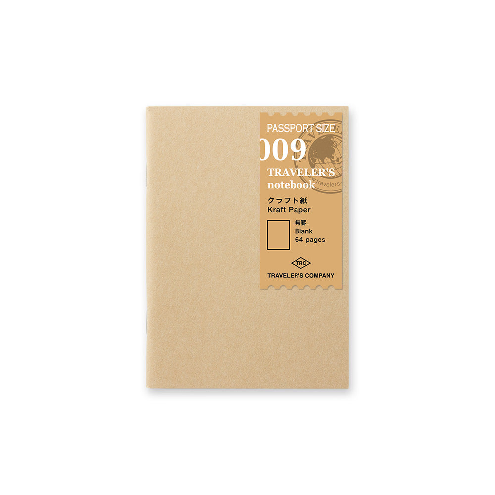 TRAVELER'S notebook 009 Kraft Paper Notebook (Passport Size)