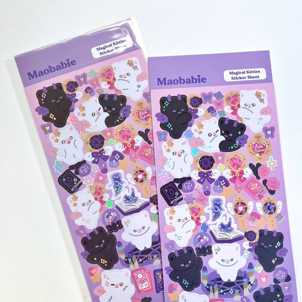 Maobabie Sticker Sheet - Magical Kitties