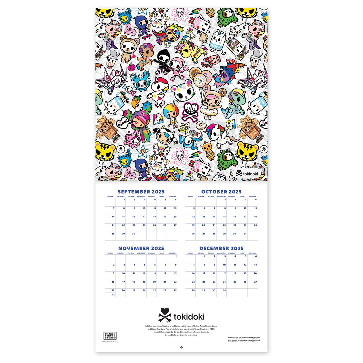 2026 Tokidoki Calendar 12" X 12" Calendar