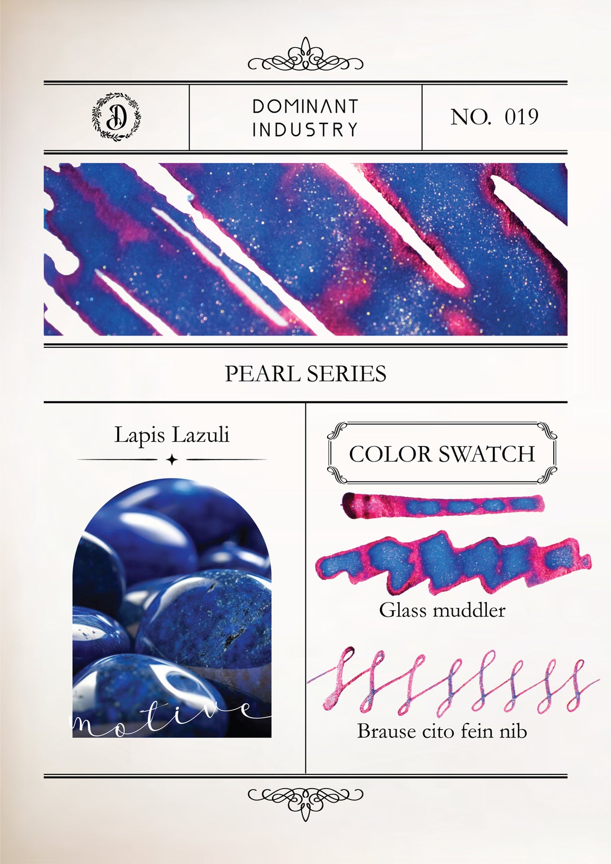 Dominant Industry Pearl Ink 25ml - Lapis Lazuli