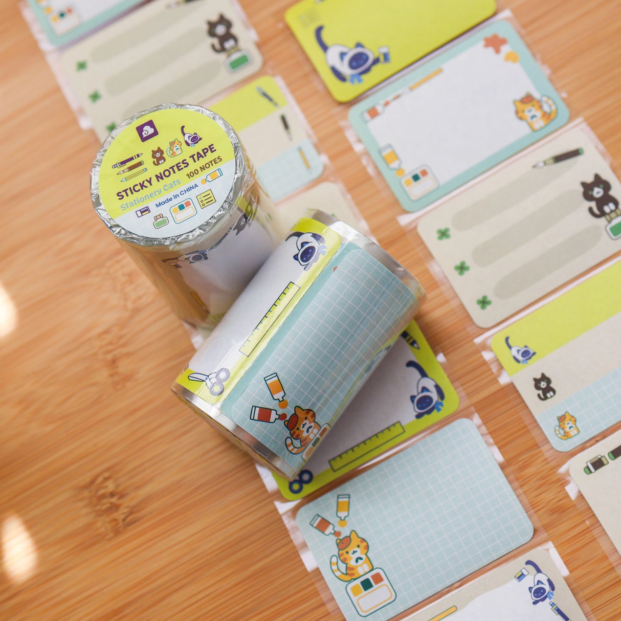 Stationery Cats Paper Labels Sticker Roll
