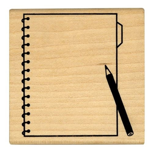 Memo & Pen Rubber Stamp