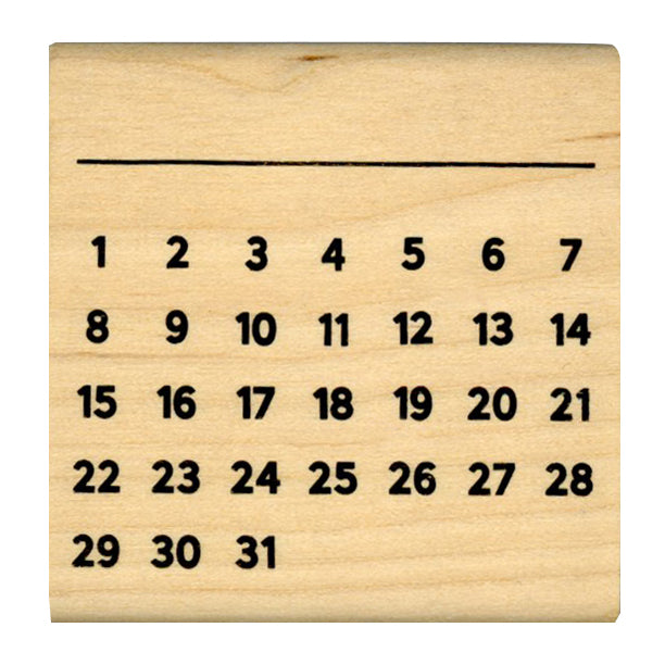Kodomo No Kao Rubber Stamp - Monthly Calendar