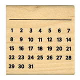Kodomo No Kao Planner Rubber Stamp - Monthly Calendar Rubber Stamp