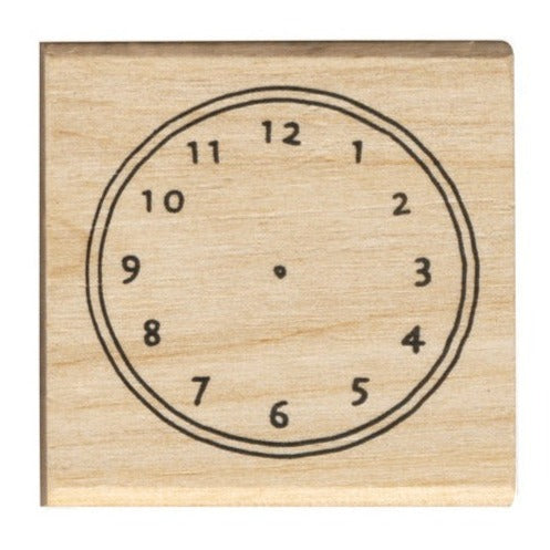 Clock Rubber Stamp