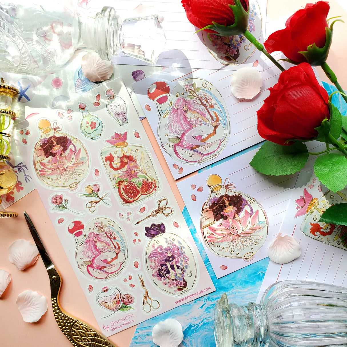 STICKII Mermaid Perfumes Sticker Sheet