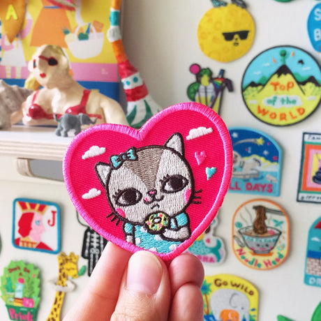 Bel’s Art World Iron-on Patch - Kitty Donuts