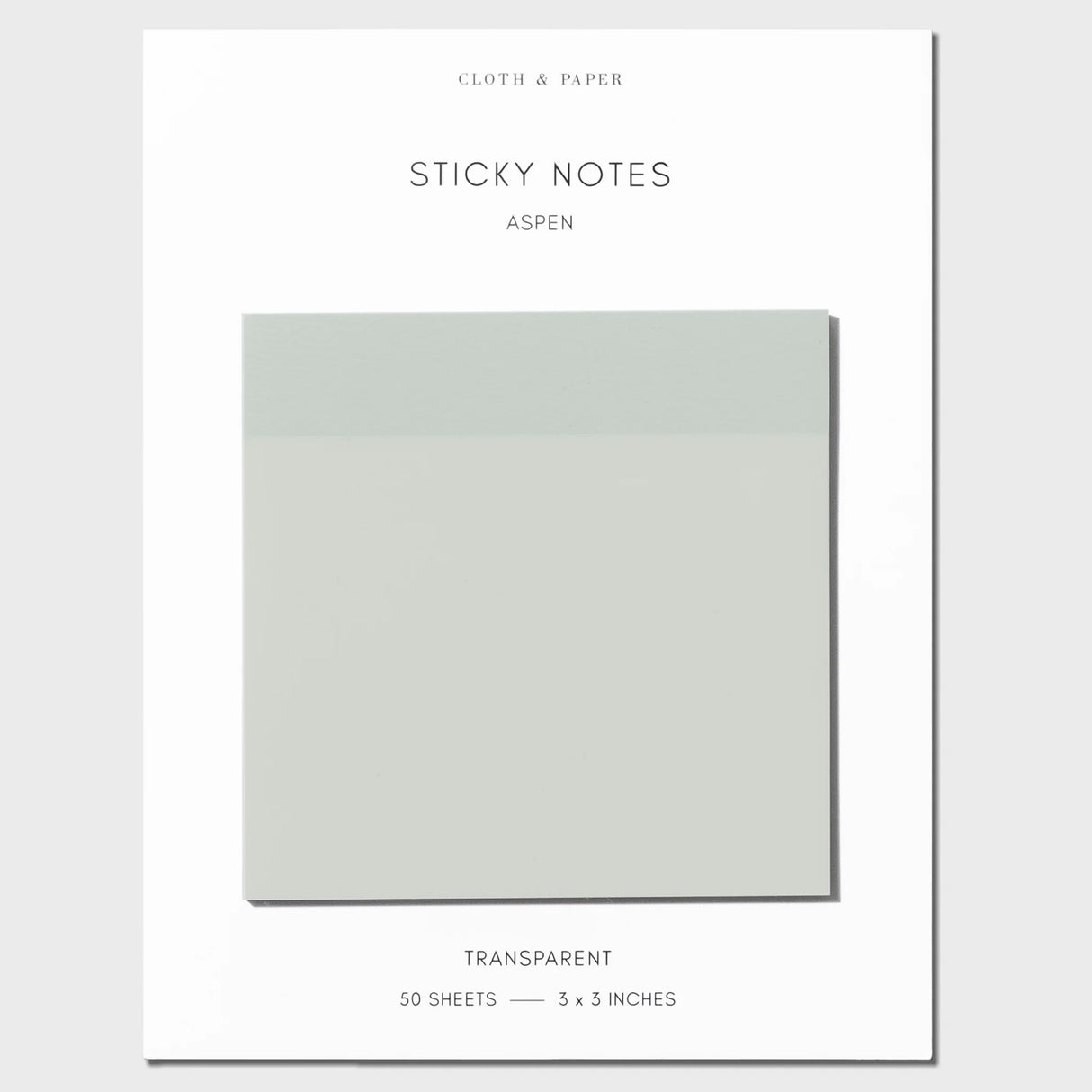 Transparent Sticky Notes - Aspen