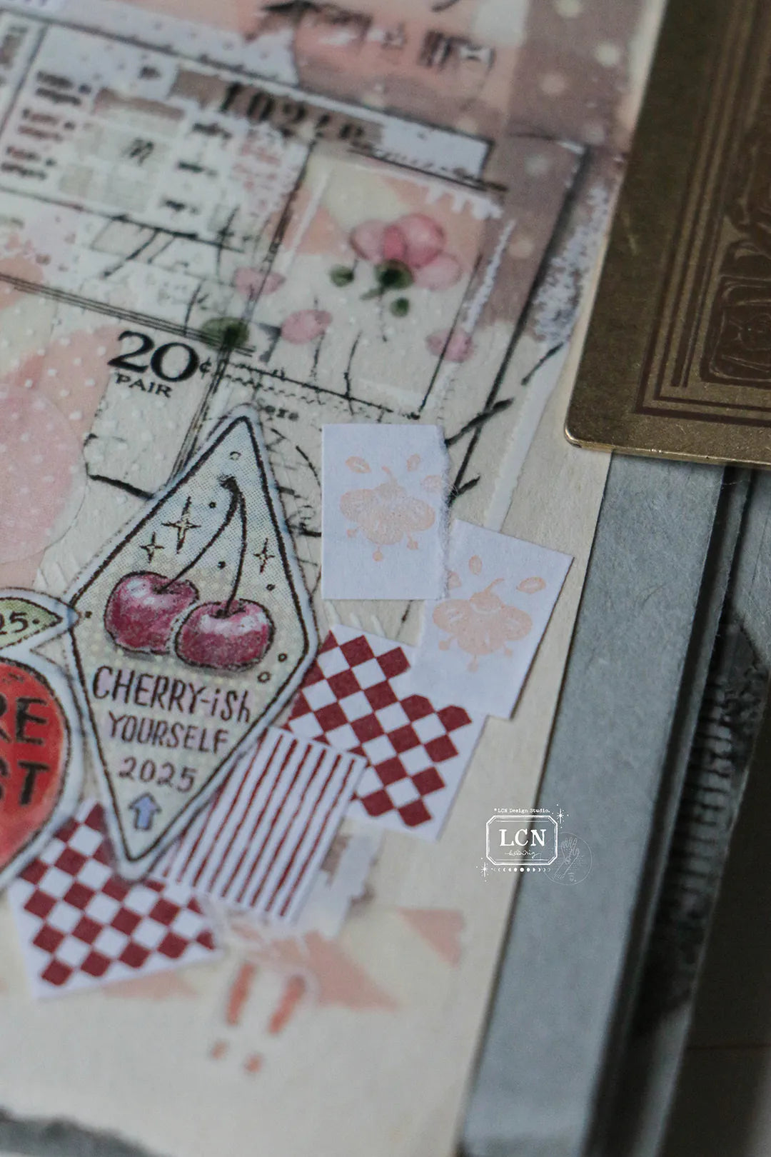 LCN Label Sticker Roll - Spring Flower Earth Tone