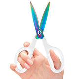 10th Anniversary Limited Edition Titanium Curved Blade Scissors White