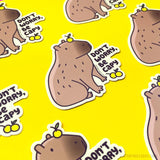 Tiny Bee Cards - Capybara Don't Worry Be Capy Vinyl Sticker