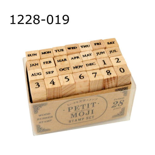 Day of the Week Month Number Petit Moji Stamp Set