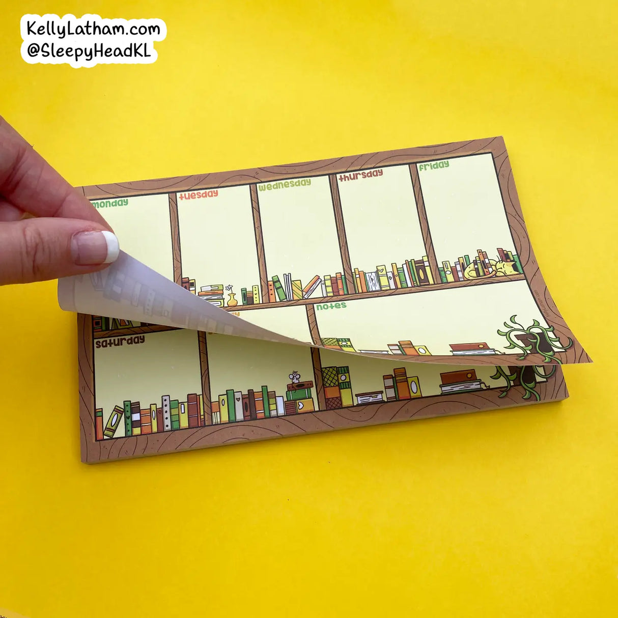 Bookshelf Notepad Weekly Planner