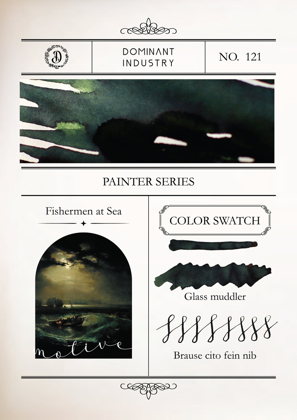 Dominant Industry Standard Ink 25ml - Painter Series - Fishermen at Sea