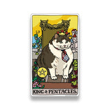 King of Pentacles Tarot Cat Meme Stickers (Minor Arcana)