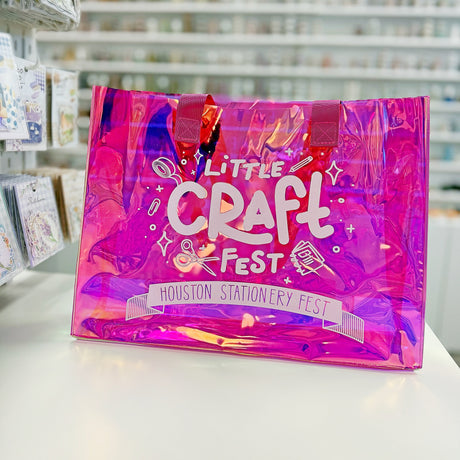 Iridescent Shopping Bag Pink - Little Craft Fest Exclusive