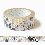 Shinzi Katoh Design - Cat Pile Nekonekone Washi Tape