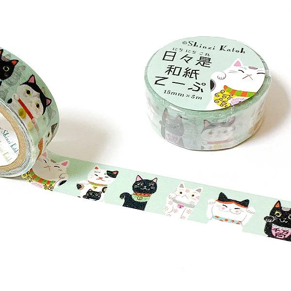 Shinzi Katoh Design - Lucky Cat Washi Tape
