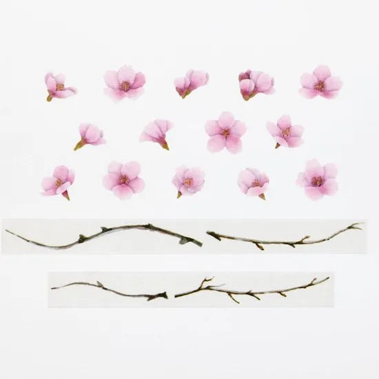 Kawazu Cherry Blossom Washi Roll Sticker Bande