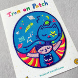Bel’s Art World Iron-on Patch - Psychedelic Cat