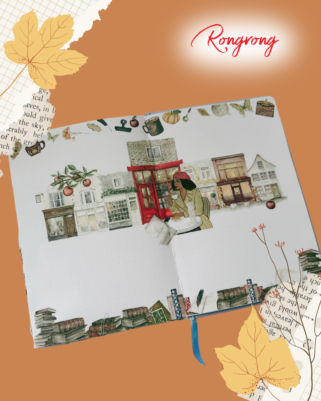 Using Sticker Dimension to Create a Fall Retreat Spread by Rongrong x Zara