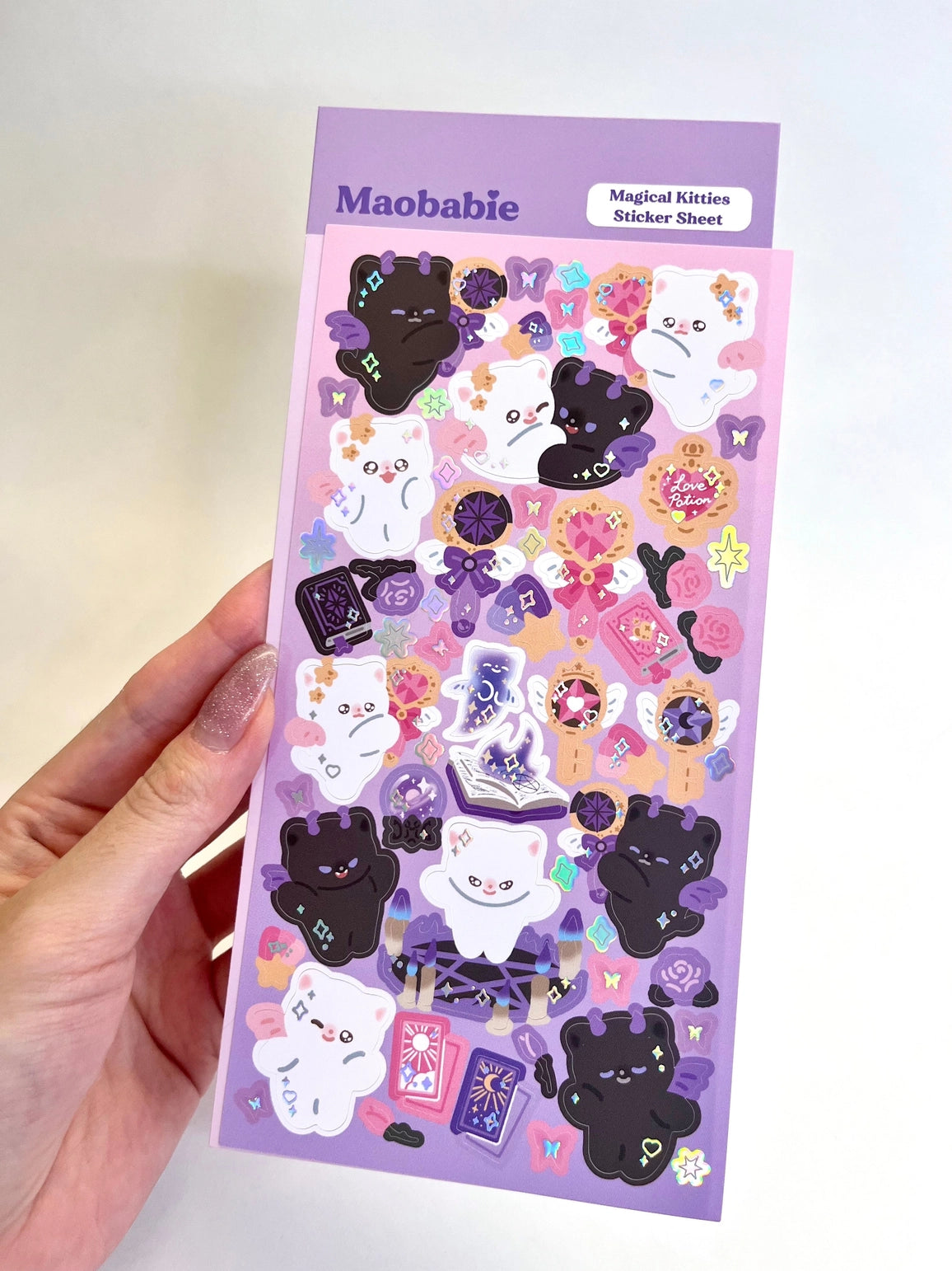 Maobabie Sticker Sheet - Magical Kitties