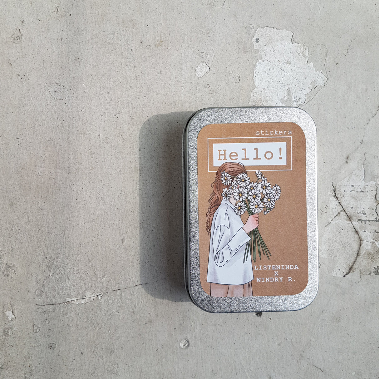 Listeninda x Windry Ramadhina - Hello Girls stickers in tin