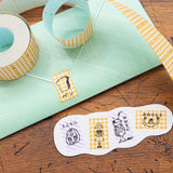 36 Sublo Label Sticker Roll Large - Gingham Check Orange