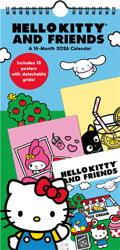 2026 Hello Kitty and Friends Mini Poster Calendar
