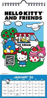 2026 Hello Kitty and Friends Mini Poster Calendar