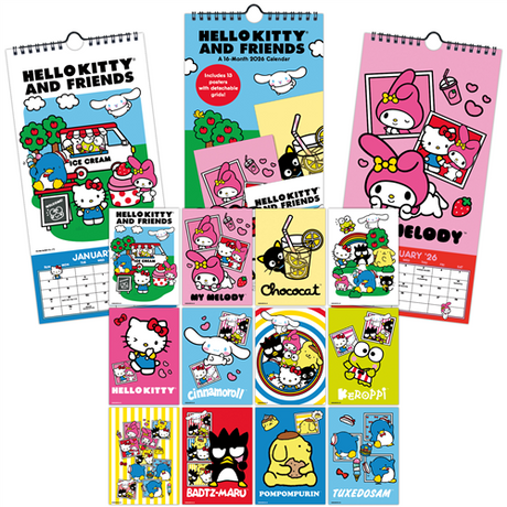2026 Hello Kitty and Friends Mini Poster Calendar